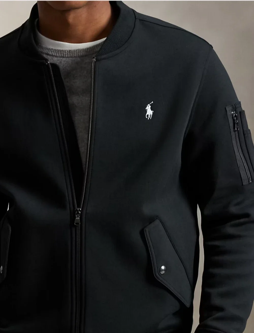 Double-Knit Flight Jacket - Polo by Ralph with Polo Pony Logo - XL